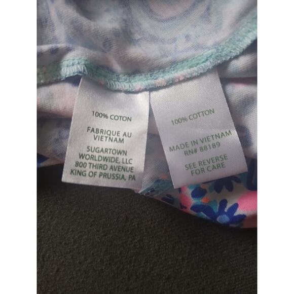 Lilly Pulitzer Easley V-Neck Knit Dress Blue Shell Print Women’s Large - Picture 7 of 8